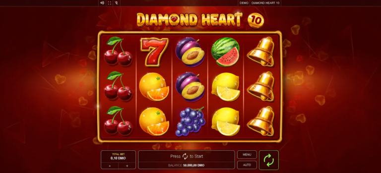 Diamond Heart 10 Online Video Slot gameplay screenshot