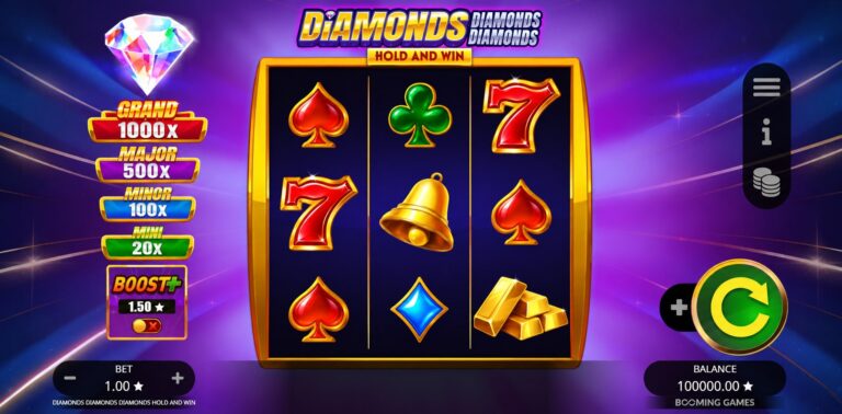 Diamonds Diamonds Diamonds Hold and Win slot screenshot