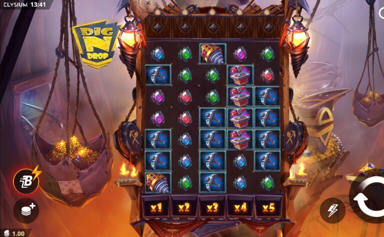 Dig N Drop slot gameplay screenshot