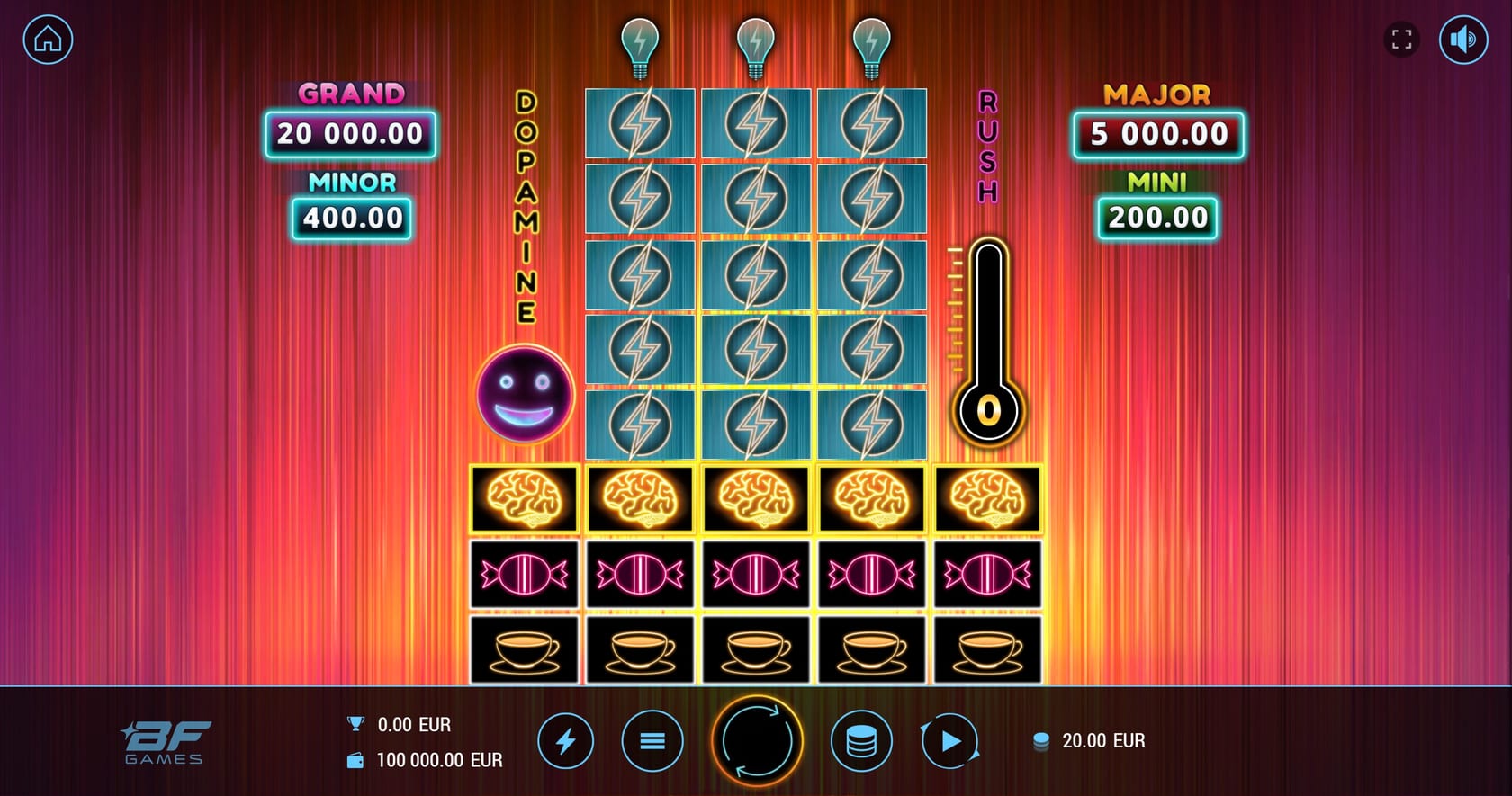 Dopamine Rush full gameplay and RUSH SPIN progress