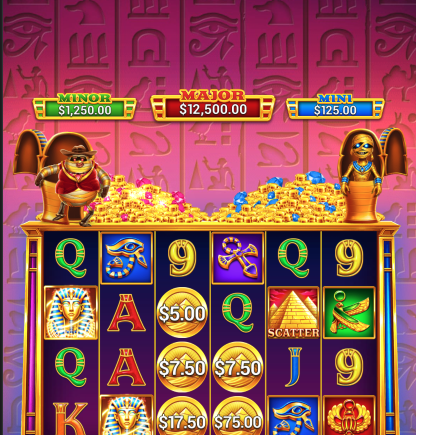 Double Cash Mummy online slot gameplay screenshot