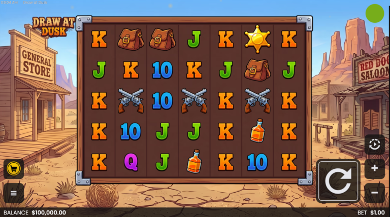 Draw At Dusk slot gameplay screenshot