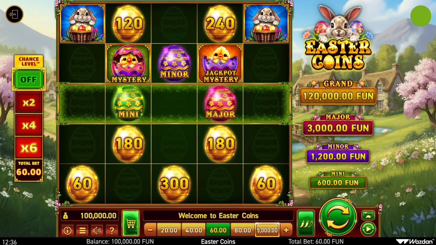 Easter Coins online slot gameplay screenshot