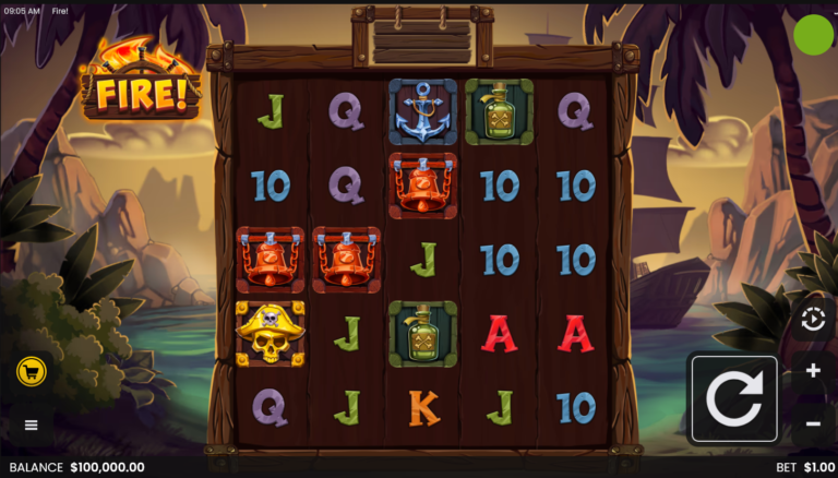 Fire! slot gameplay screenshot