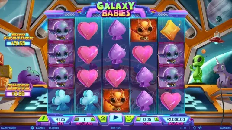 Galaxy Babies online video slot gameplay screenshot