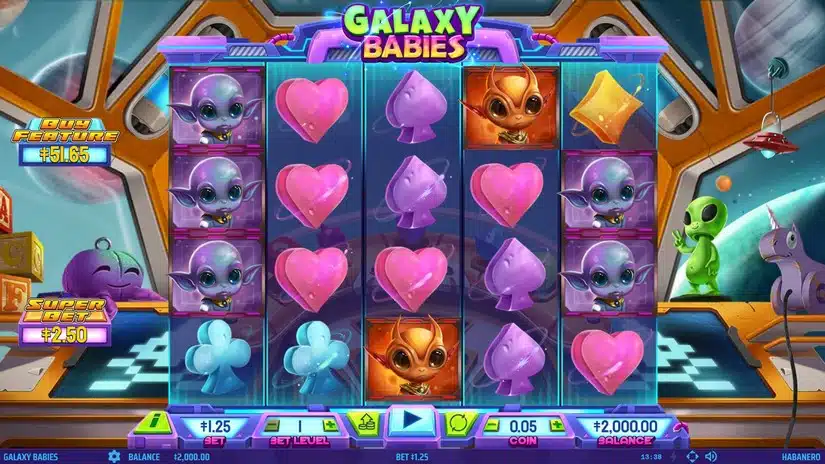 Galaxy Babies online video slot gameplay screenshot