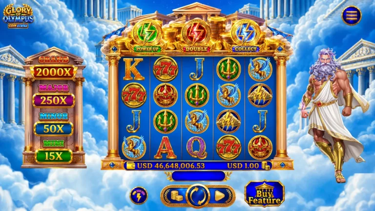 Glory of Olympus Coin Strike GameTimeTec slot gameplay screenshot