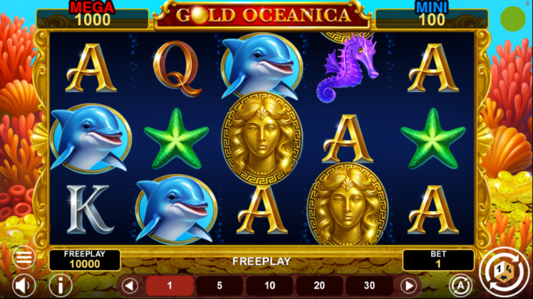 Gold Oceanica online video slot gameplay screenshot
