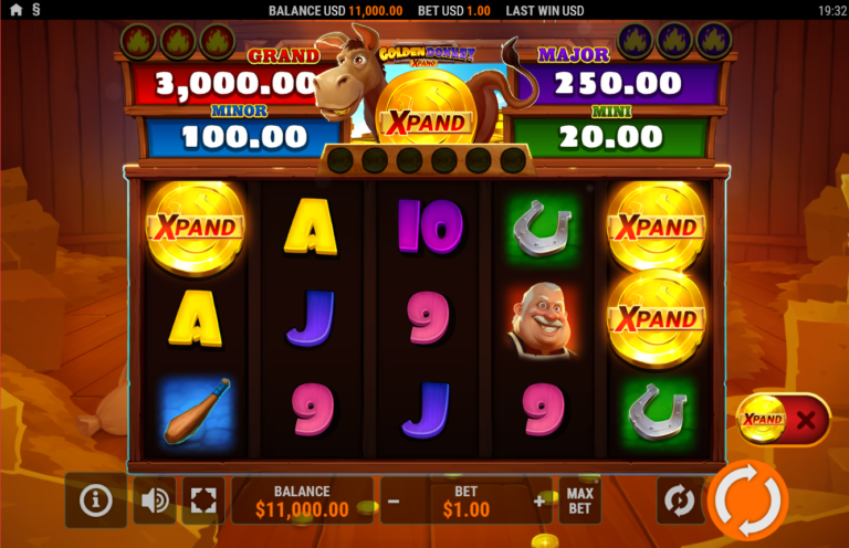 Golden Donkey Xpand online video slot gameplay screenshot