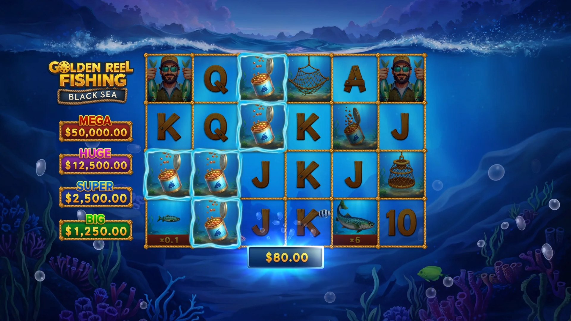 Golden Reel Fishing: Black Sea slot gameplay screenshot