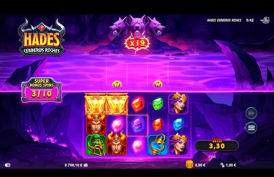 Hades Cerberus Riches slot gameplay screenshot