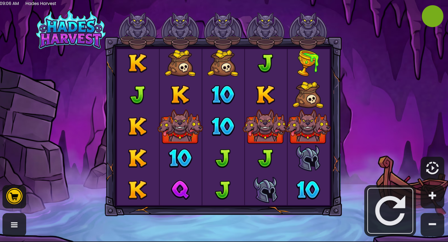 Hades Harvest slot gameplay screenshot