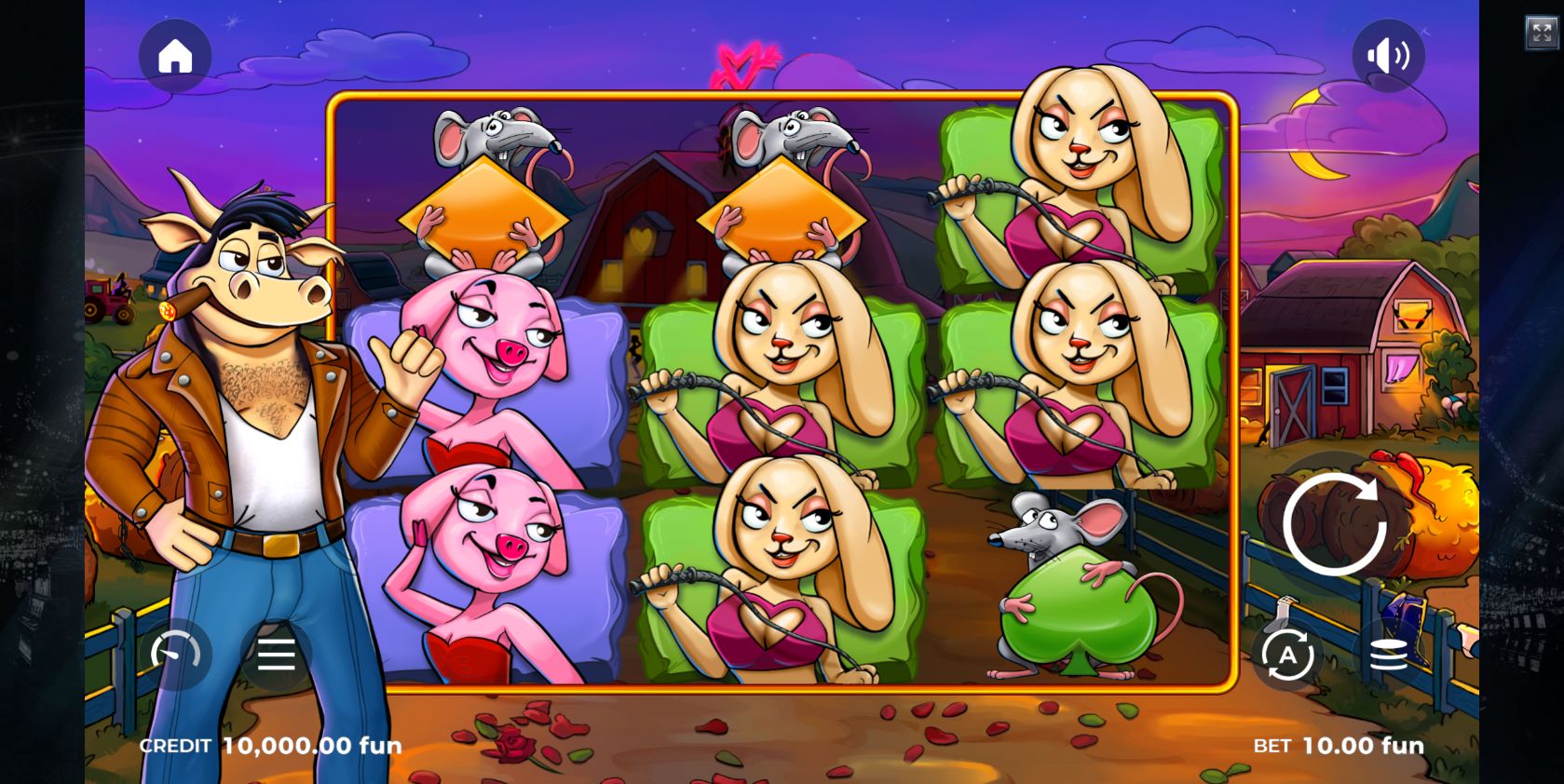 Hot Bull slot with three reels and five paylines