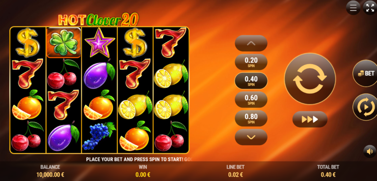 Hot Clover 20 online video slot gameplay screenshot