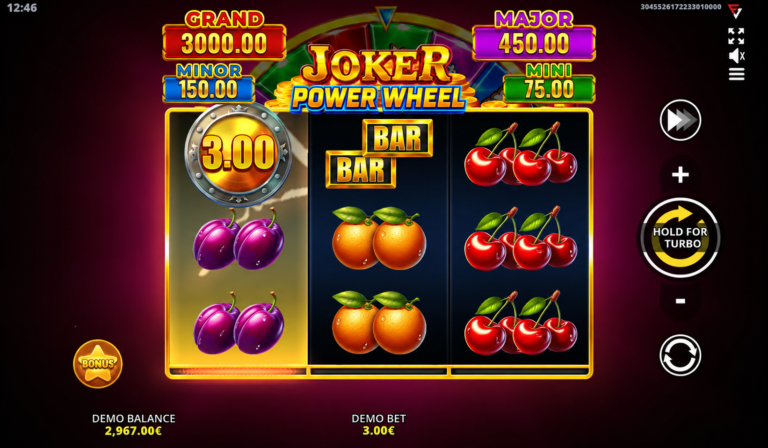 Joker Power Wheel gameplay screenshot