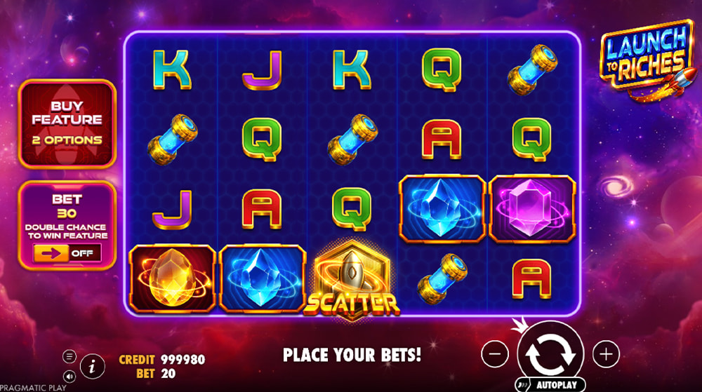 Launch to Riches slot gameplay screenshot