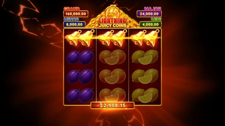 Lightning Juicy Coins slot gameplay screenshot