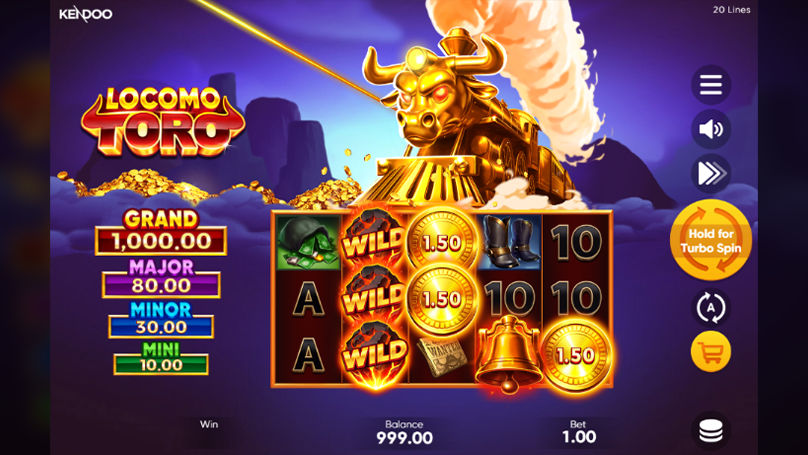 Locomotoro slot gameplay screenshot