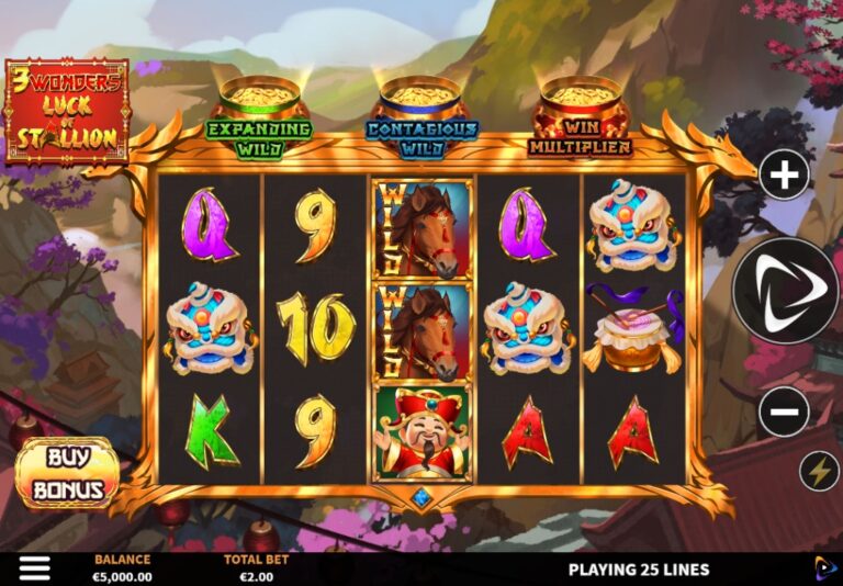 3 Wonders Luck of Stallion full landscape game screen