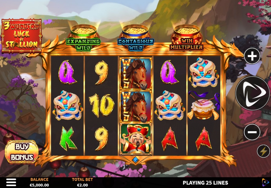 3 Wonders Luck of Stallion full landscape game screen