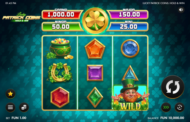 Lucky Patrick Coins: Hold & Win slot gameplay screenshot