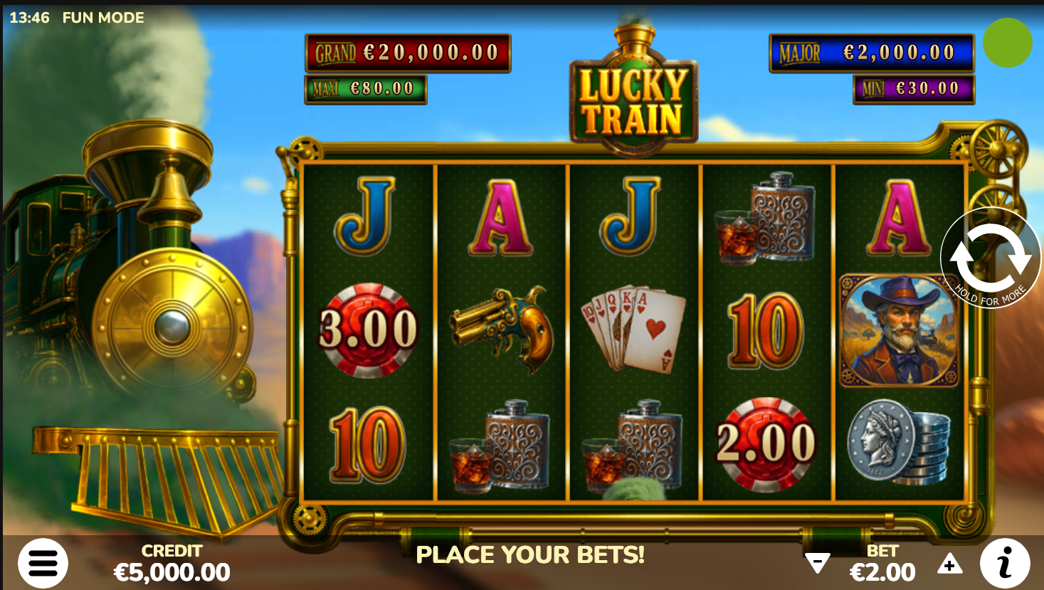Lucky Train online slot gameplay screenshot