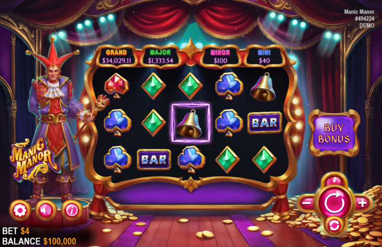 Manic Manor slot screenshot