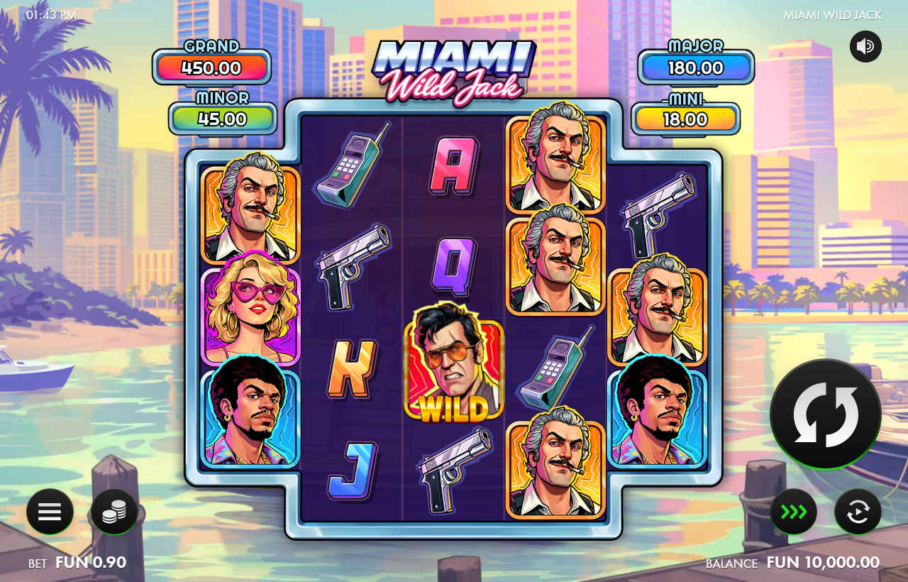Miami Wild Jack slot gameplay screenshot