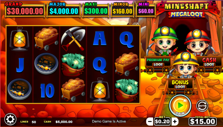 Mineshaft MegaLoot online video slot gameplay screenshot