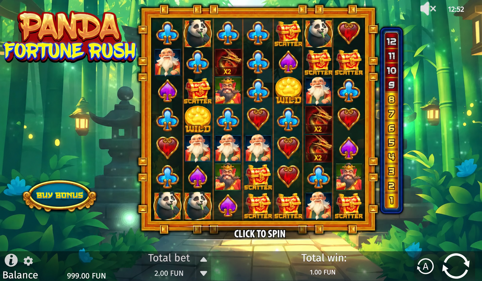Panda Fortune Rush full landscape game screen