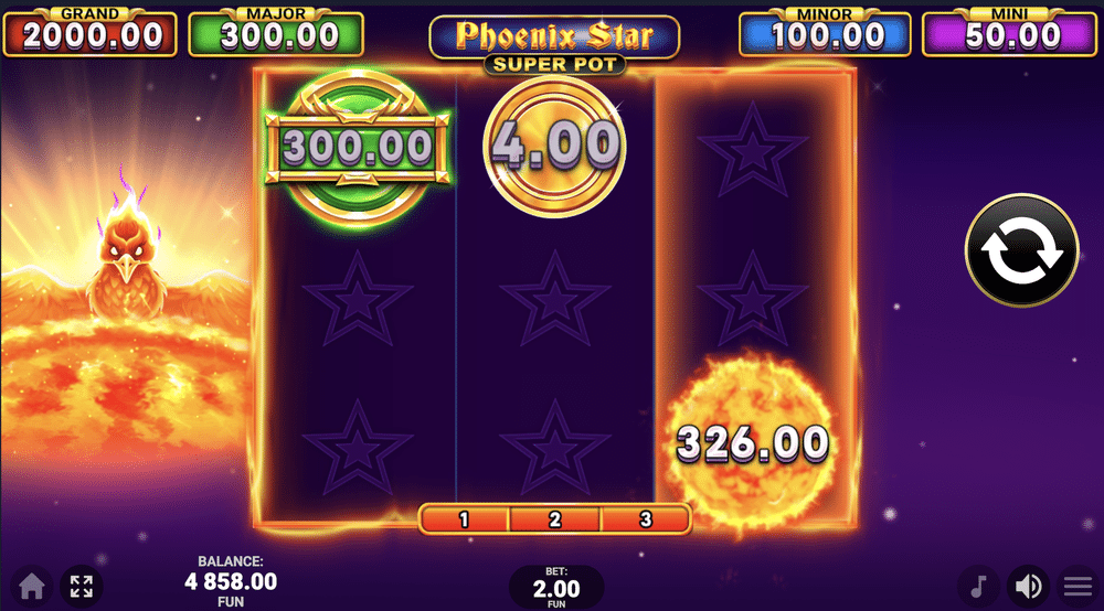 Phoenix Star Super Pot slot gameplay screenshot