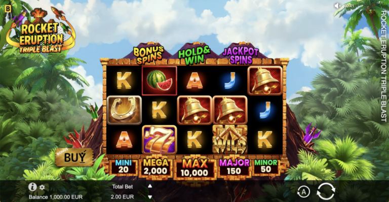 Rocket Eruption Triple Blast slot gameplay screenshot