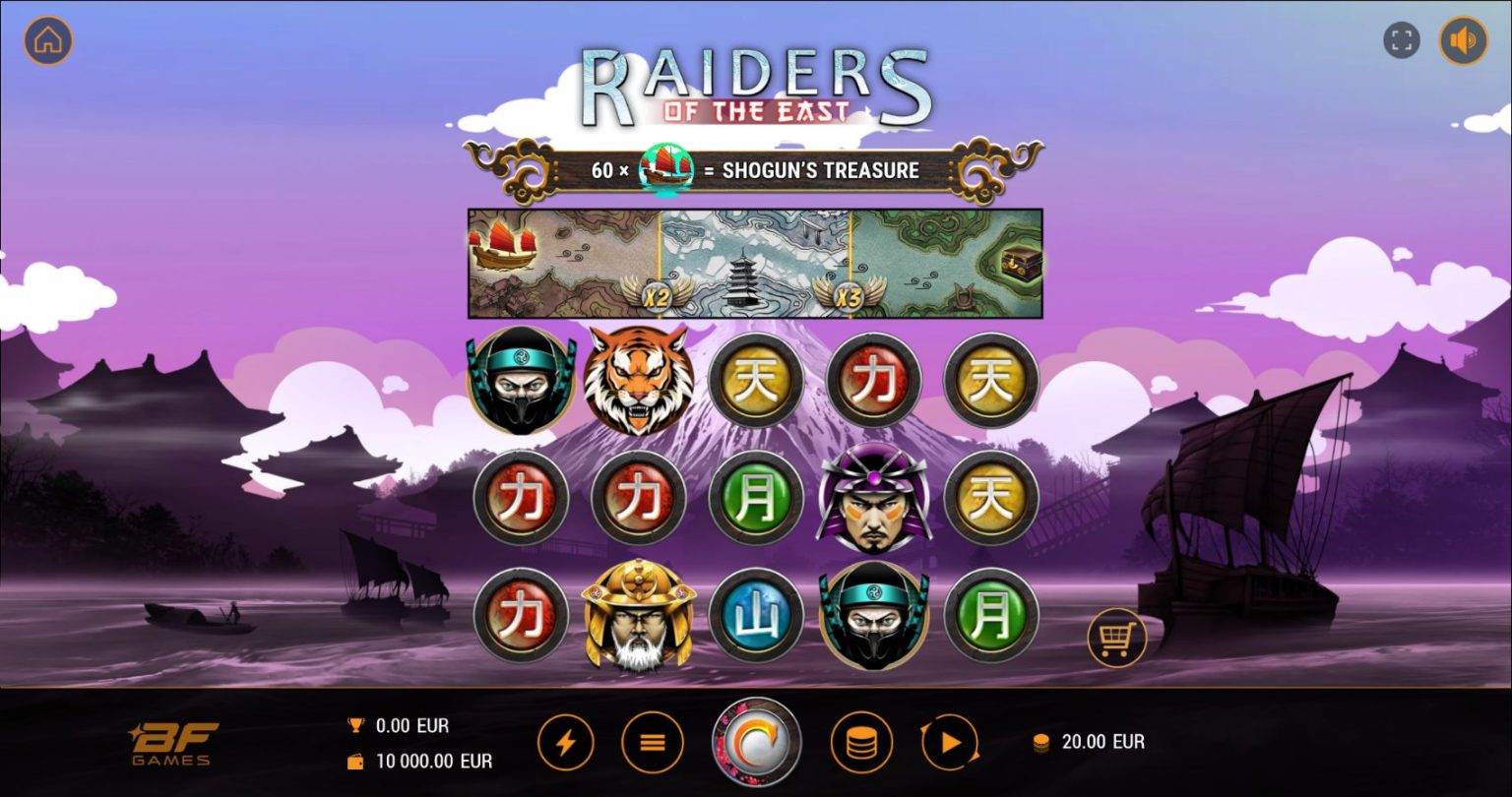 Raiders of the East gameplay with its ship collection meter