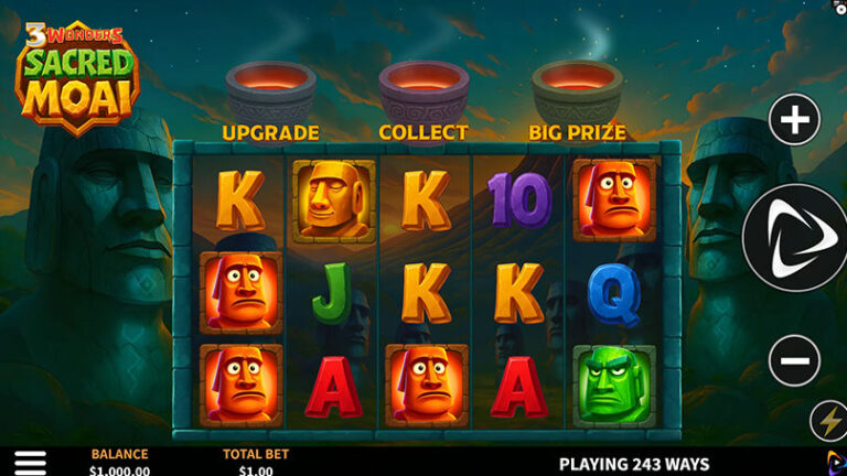 3 Wonders Sacred Moai full landscape game screen