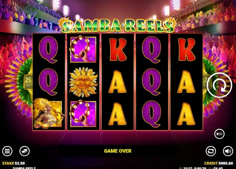 Samba Reels slot gameplay screenshot