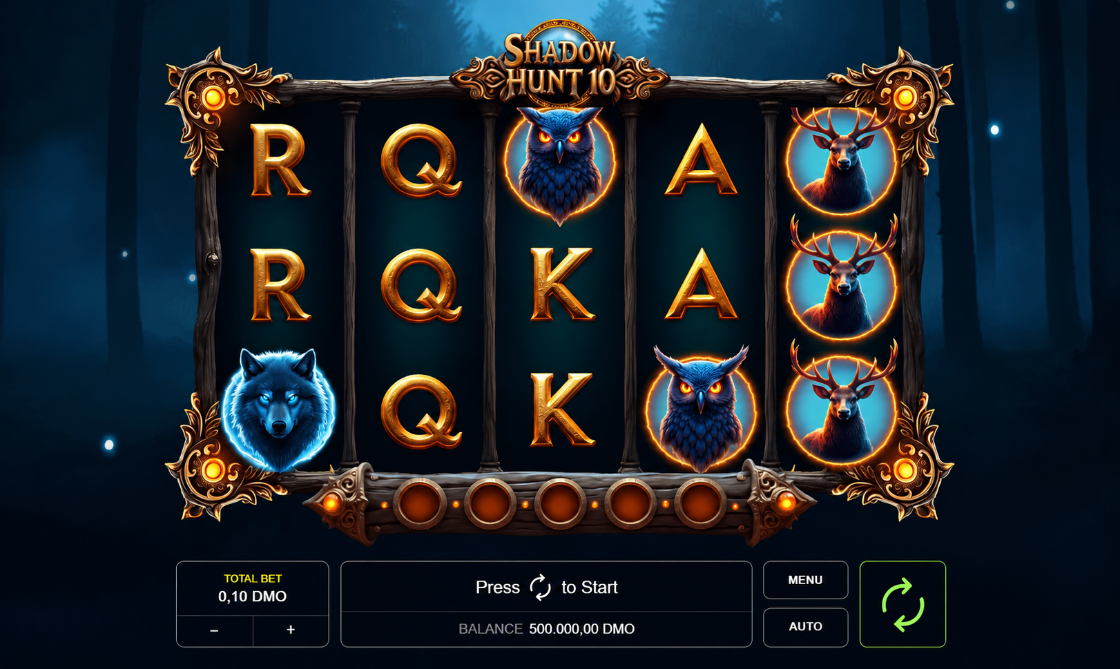 Shadow Hunt 10 online slot gameplay screenshot