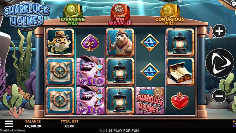 Sharkluck Holmes full landscape game screen