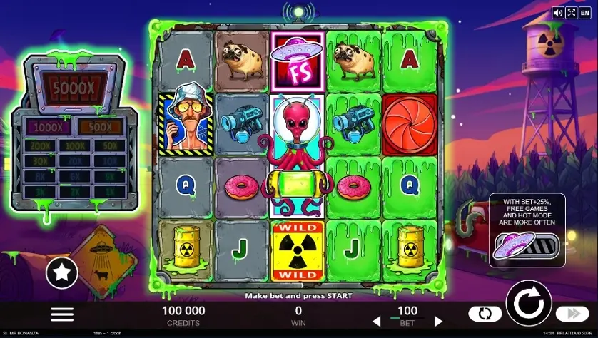 Slime Bonanza slot gameplay screenshot