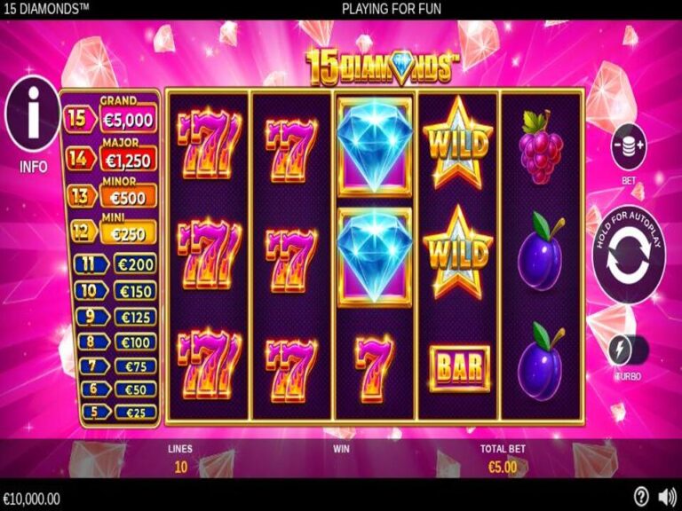 15 Diamonds Online Video Slot screenshot