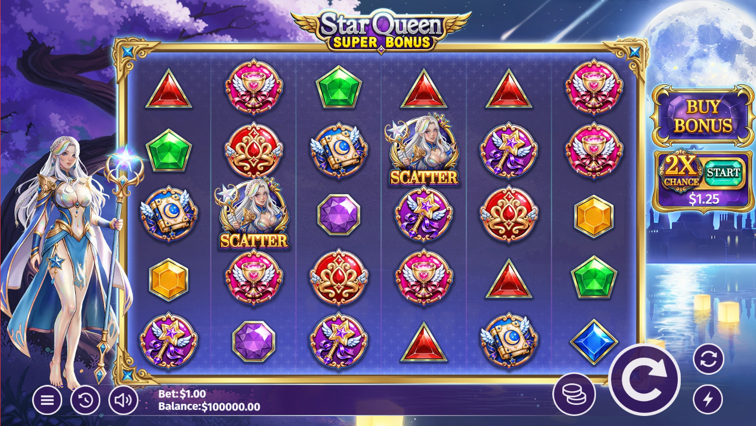 Star Queen Super Bonus slot gameplay screenshot