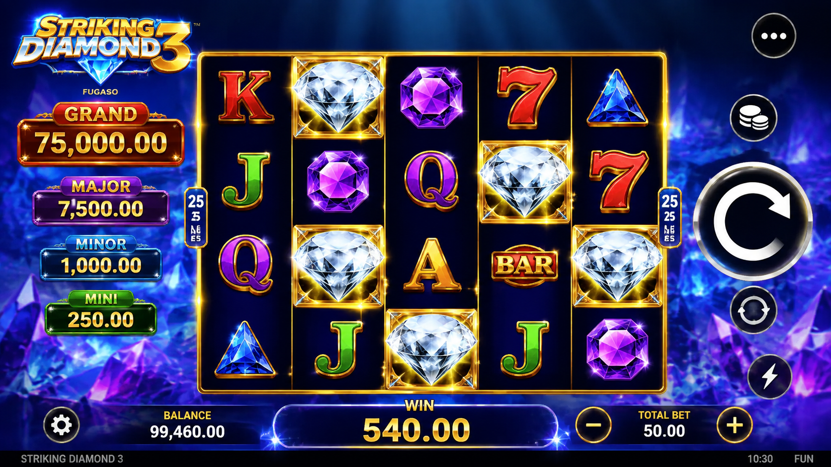 Striking Diamond 3 gameplay screenshot