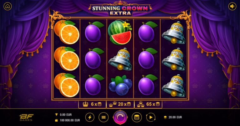 Stunning Crown Extra five-reel fruit slot gameplay