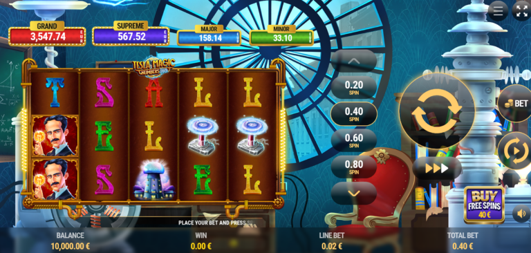 Tesla Magic Numbers online video slot gameplay screenshot