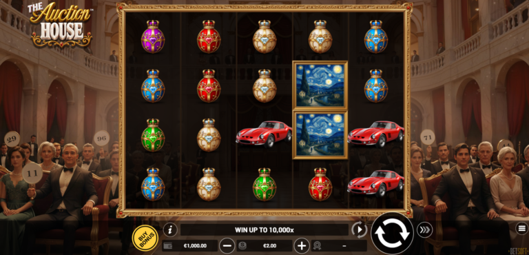 The Auction House by Betsoft, full landscape gameplay screenshot