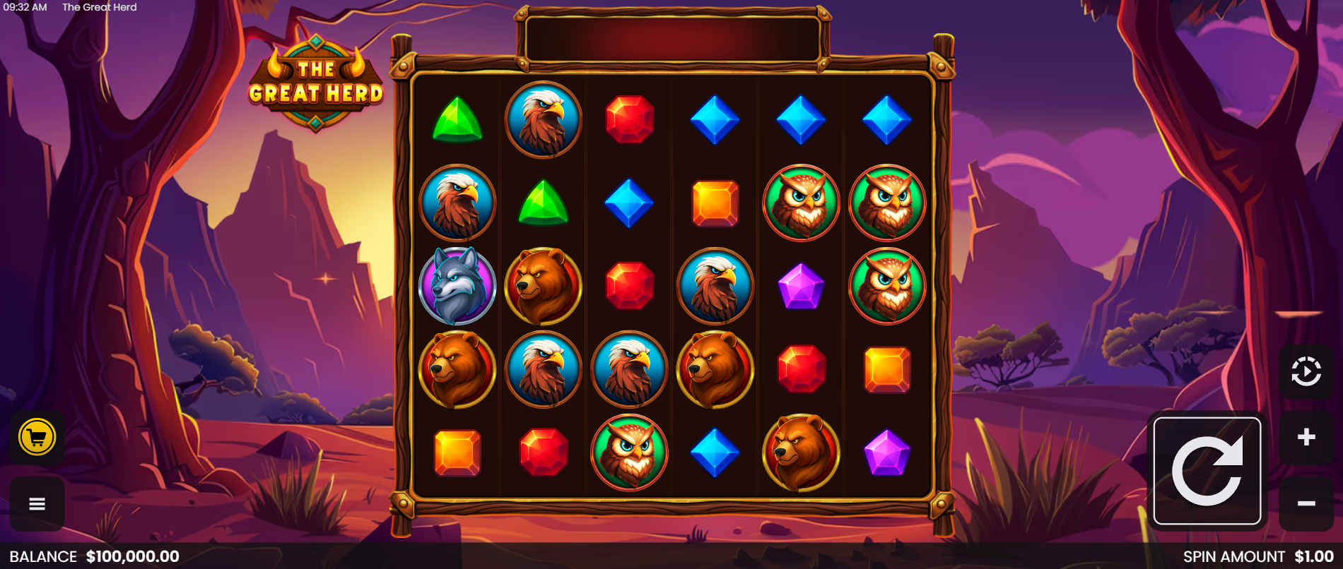 the-great-herd slot gameplay screenshot