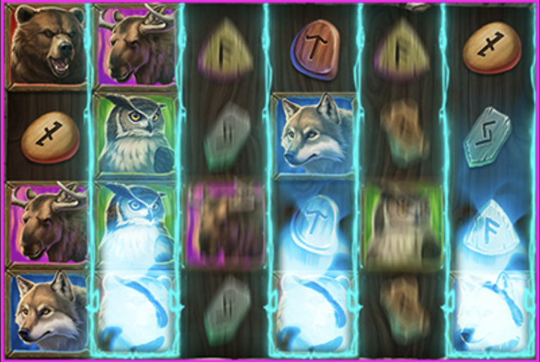 Timber Trail Treasures online slot gameplay screenshot showing the reels