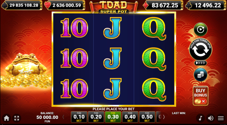 Toad Super Pot slot gameplay screenshot