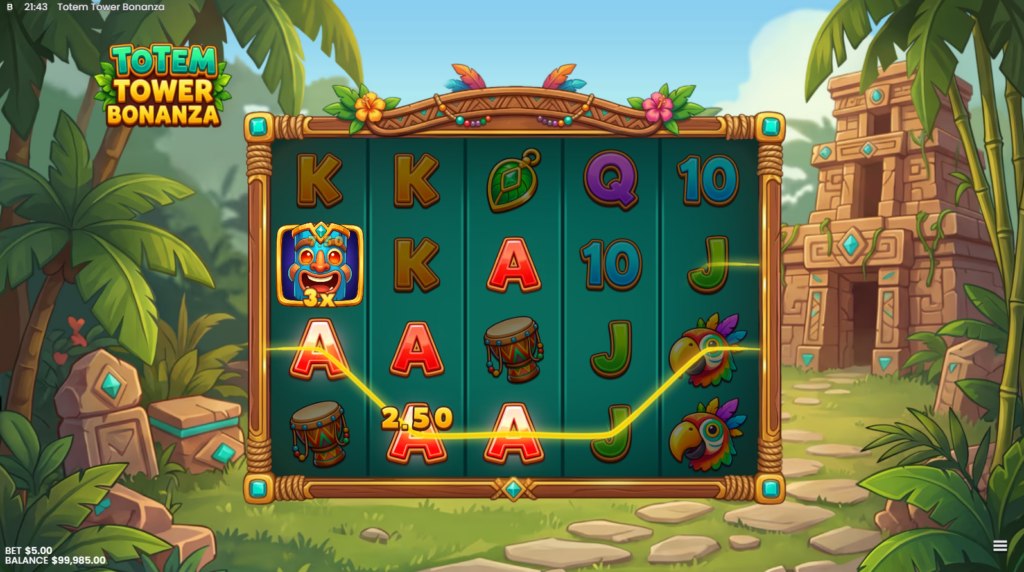 Totem Tower Bonanza slot gameplay screenshot