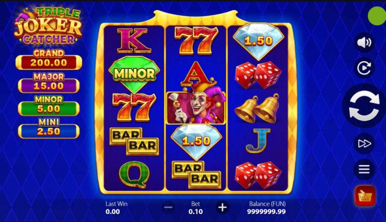 Triple Joker Catcher Online Video Slot gameplay screenshot
