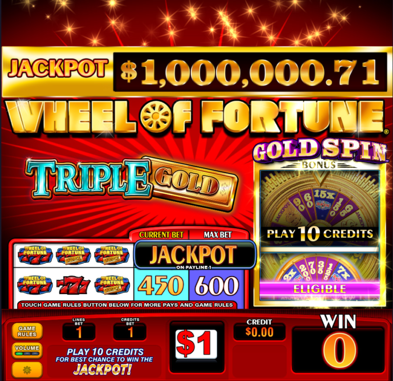 Wheel of Fortune Gold Spin Deluxe Triple Stars slot gameplay screenshot